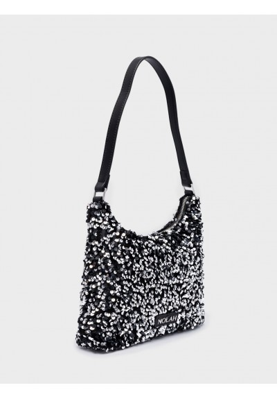 Nolah Γυναικεία Τσάντα ώμου Aurelia Silver-Black