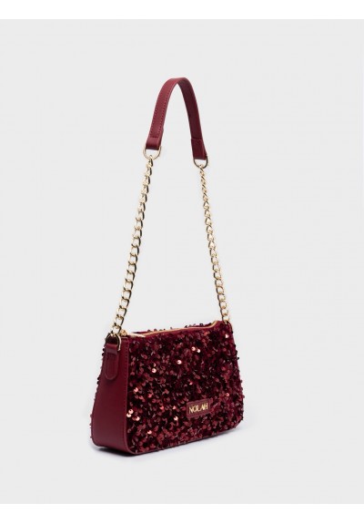 Nolah Γυναικεία Τσάντα ώμου Anastasia Wine Red