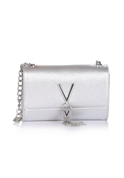 Valentino Γυναικεία τσάντα ώμου & χιαστί Divina  Ασημί