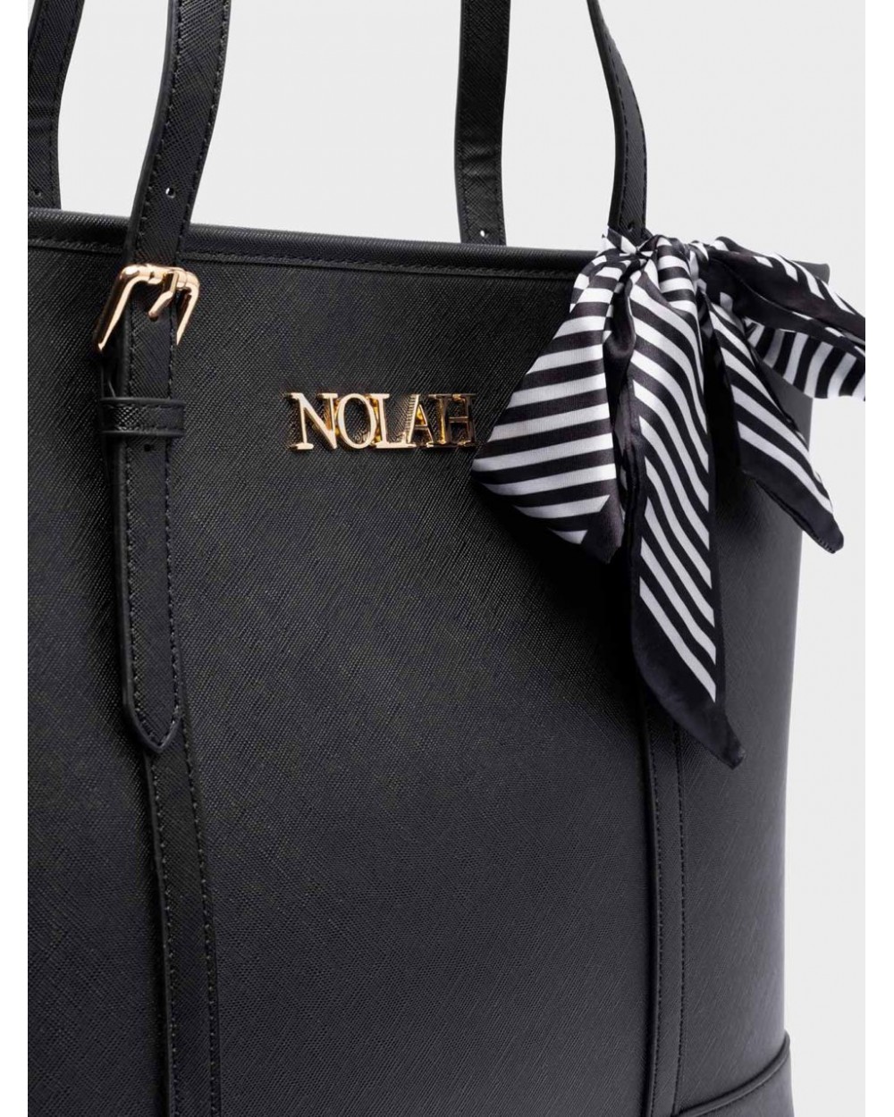 Nolah Γυναικεία τσάντα ώμου Ella Black Gold Γυναικείες Τσάντες
