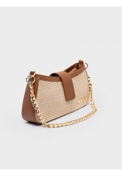 Nolah Γυναικεία Tσάντα ώμου & χιαστί Riviera Beige-Brown
