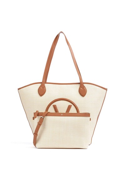 Valentino Ψάθινη γυναικεία τσάντα ώμου & θαλάσσης VBS7QO01 Ταμπά