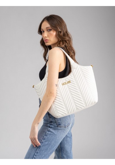 Nolah Γυναικεία τσάντα ώμου & χιαστί Erietta Ivory