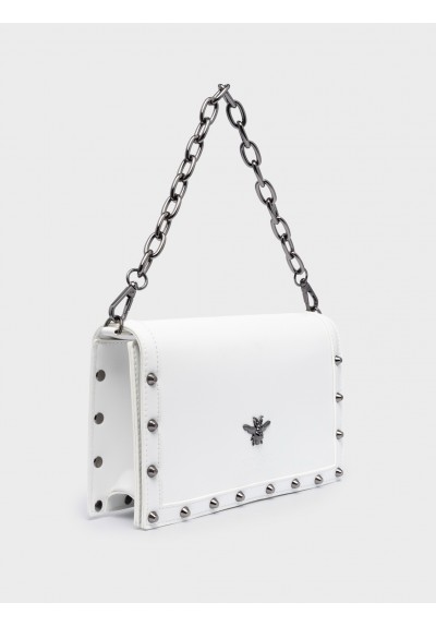 Nolah Γυναικεία τσάντα ώμου Dash White / Gun Metal