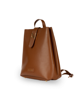 Nolah Lauren Γυναικεία Τσάντα Πλάτης Καφέ