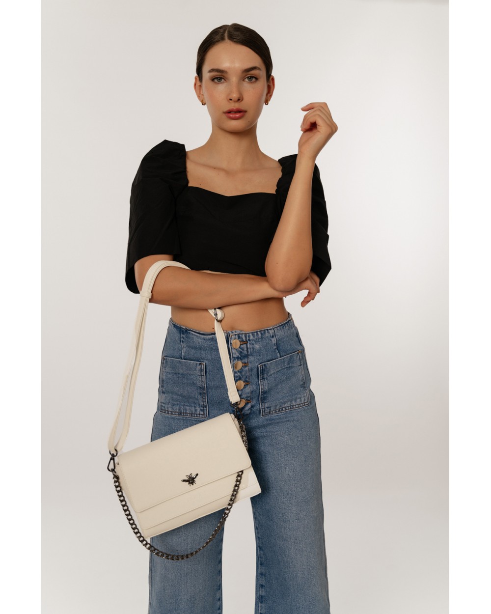 Nolah Eva Γυναικεία Flap Bag Χιαστί σε Λευκό χρώμα Γυναικείες Τσάντες Nolah Eva Γυναικεία Flap Bag Χιαστί σε Λευκό χρώμα Γυναικείες Τσάντες