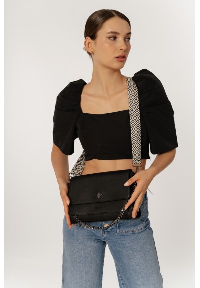 Nolah Eva Γυναικεία Τσάντα ώμου & χιαστί Μαύρη