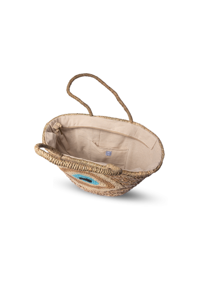 Nolah Blue Eye Ψάθινη Τσάντα Θαλάσσης Μπεζ