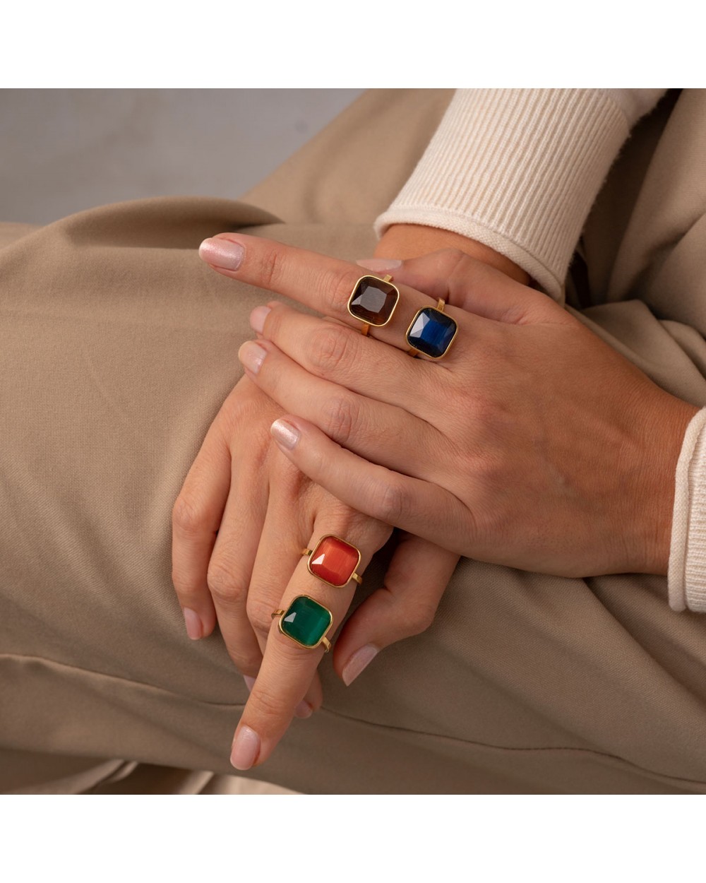 Δαχτυλίδια R-216-AMBER