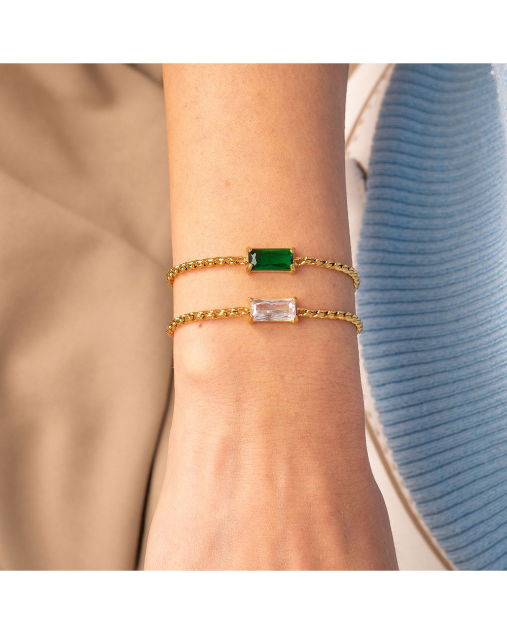 Βραχιόλια B-YH1671A-GREEN-G-55