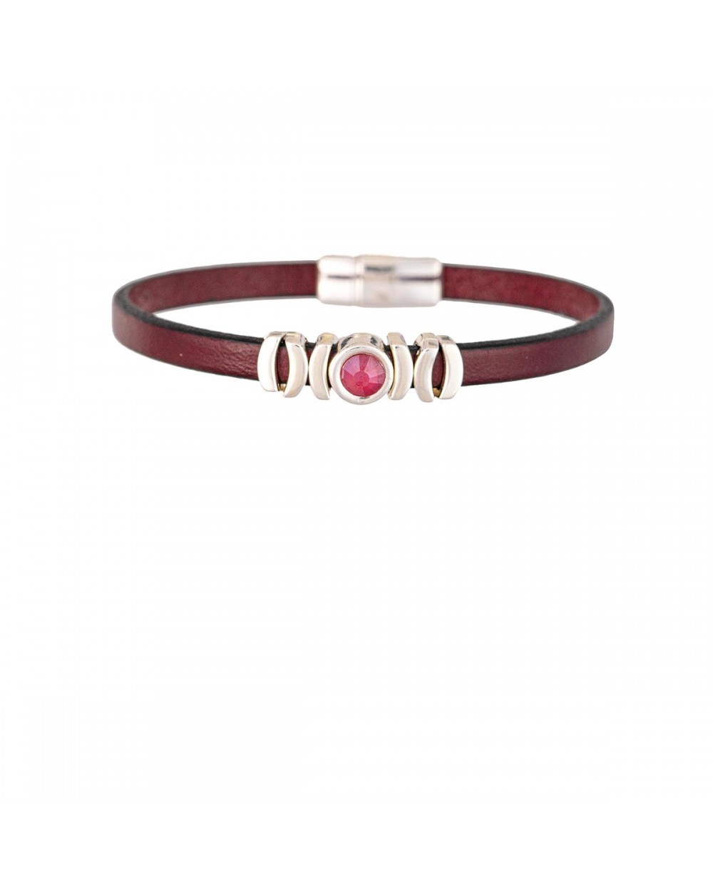 <p>&nbsp;Δερμάτινο Μπορντώ Βραχιόλι με ασημί Μεταλλικά Στοιχεία και μοτίφ με Κρυσταλλάκι – Excite Fashion Jewellery BM-1748-03-26</p> Κοσμήματα