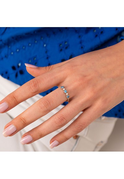 Δαχτυλίδια D-53-AQUA-S-65