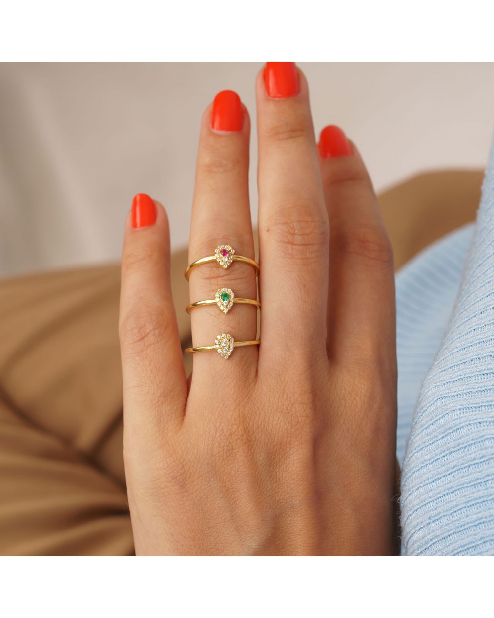 Δαχτυλίδια D-69-PRAS-G-5