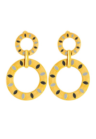 Σκουλαρίκια E019-BLACK-G