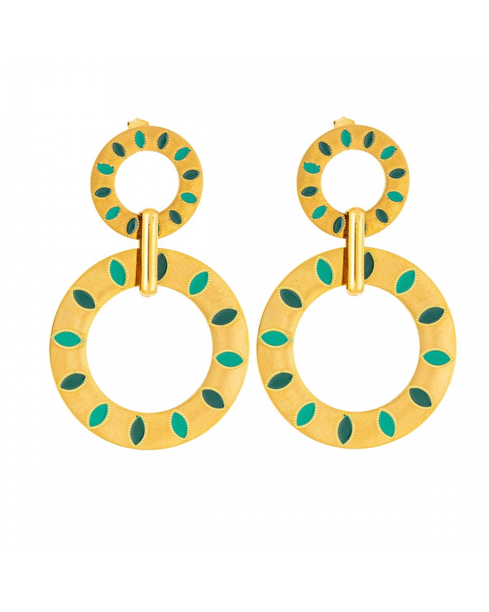 Σκουλαρίκια E019-GREEN-G