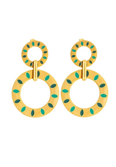 Σκουλαρίκια E019-GREEN-G