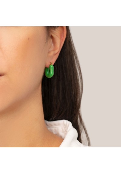 Σκουλαρίκια E-1014A-GREEN