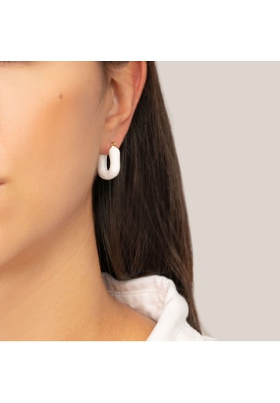 Σκουλαρίκια E-1014A-WHITE