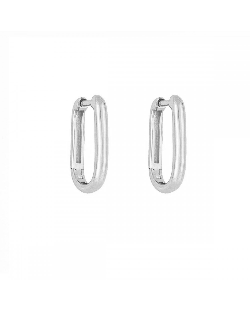 <p>Οβάλ Κρικάκια από Επιπλατινωμένο Ασήμι 925 – Excite Fashion Jewellery E-1081-S</p> Κοσμήματα