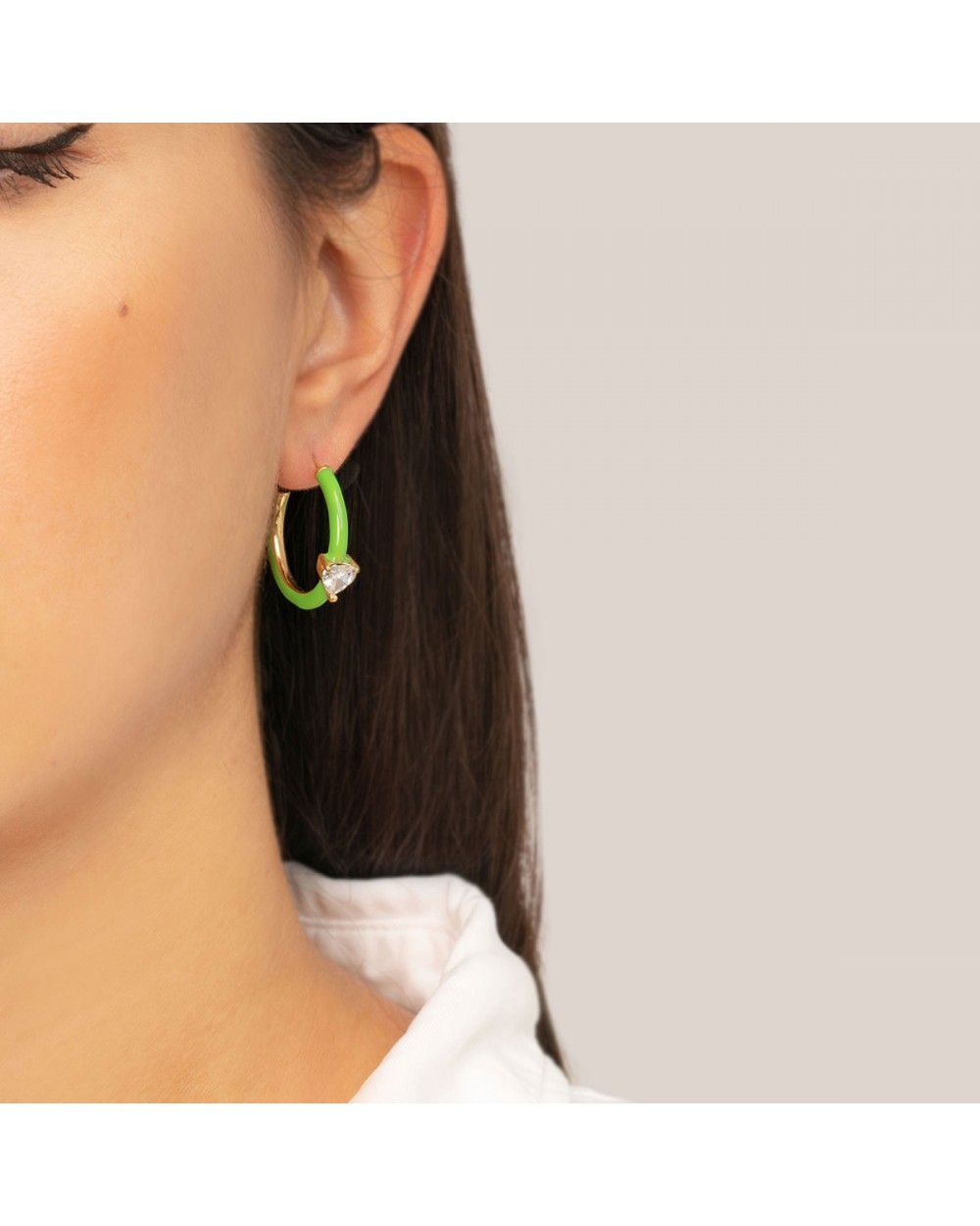 Σκουλαρίκια E-1205A-GREEN-65