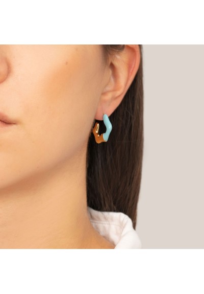 Σκουλαρίκια E-1901A-LIGHT BLUE