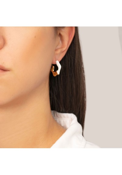 Σκουλαρίκια E-1901A-WHITE