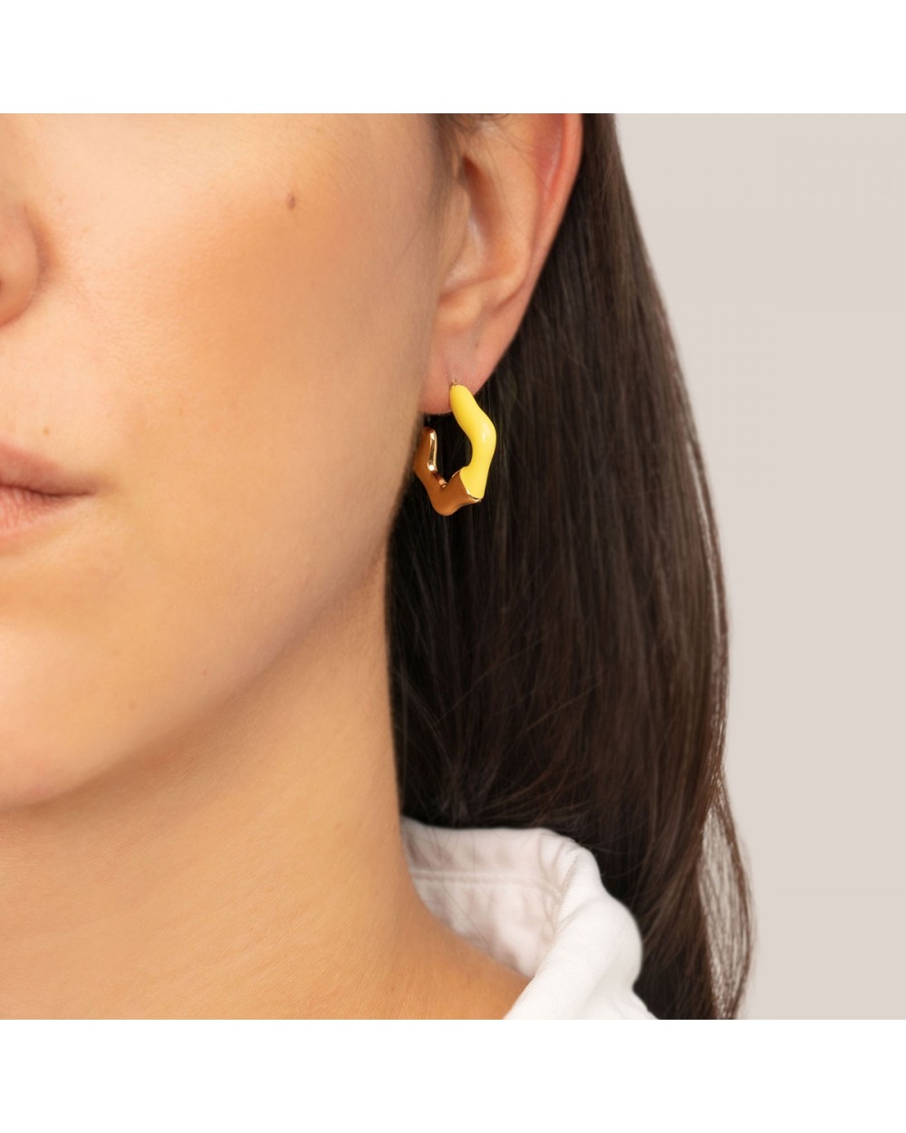 Σκουλαρίκια E-1901A-YELLOW