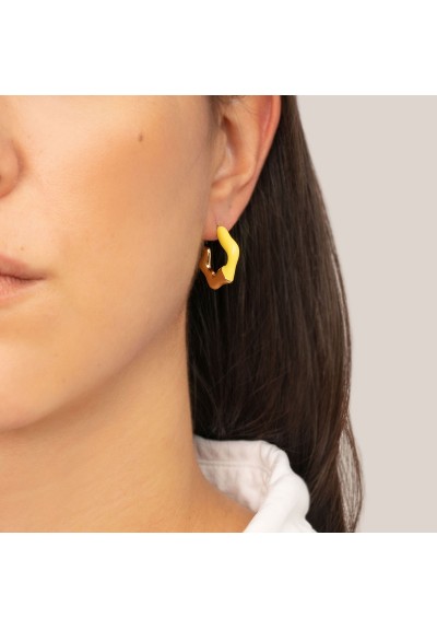 Σκουλαρίκια E-1901A-YELLOW