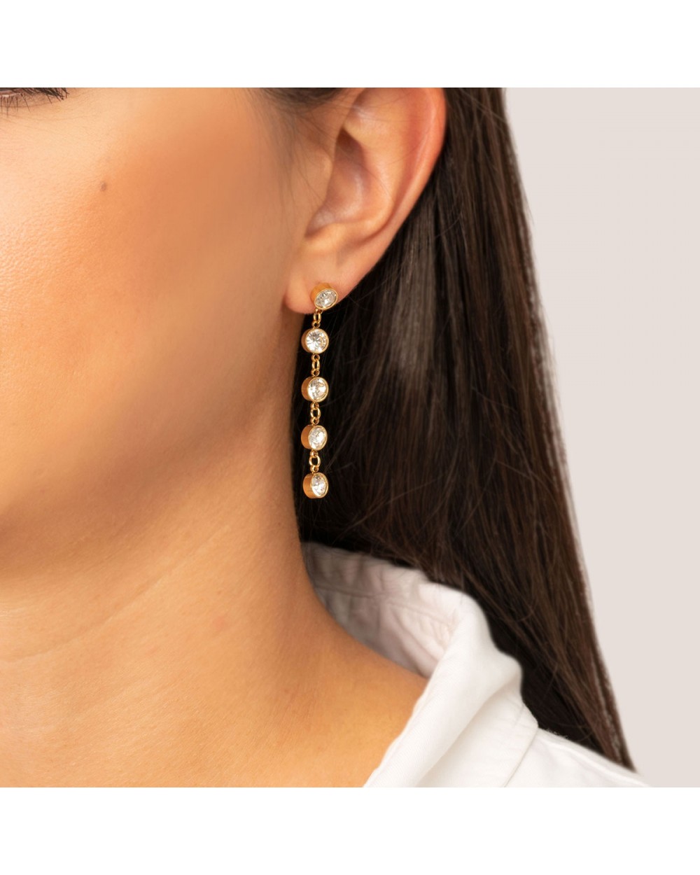 Σκουλαρίκια E-1960A-G-WHITE-65