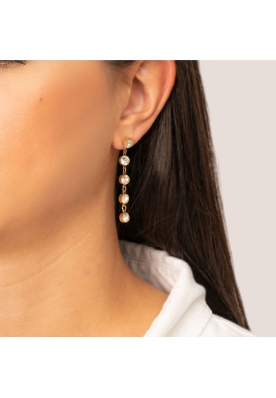 Σκουλαρίκια E-1960A-G-WHITE-65