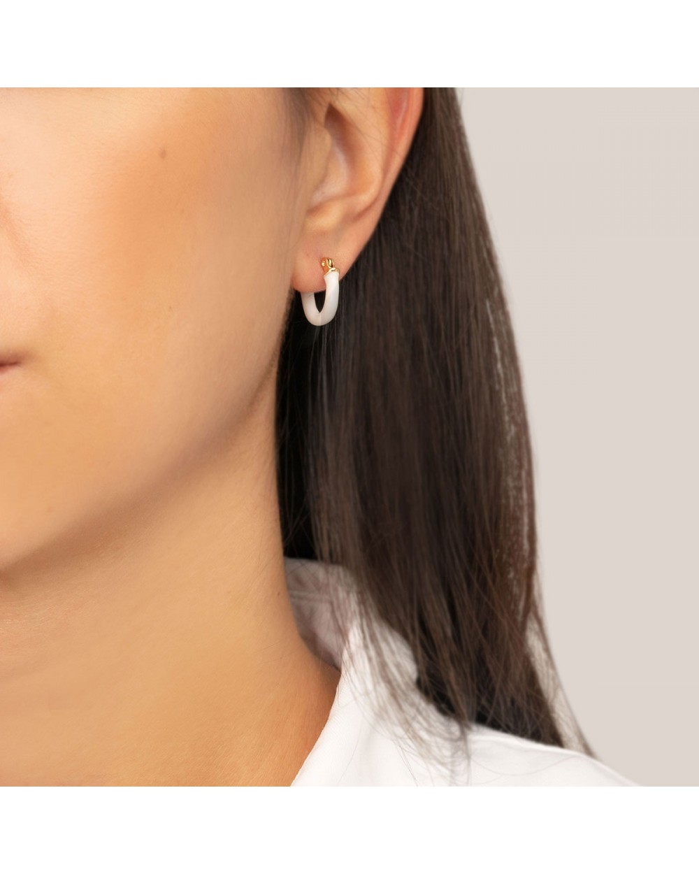 Σκουλαρίκια E-2386A-WHITE