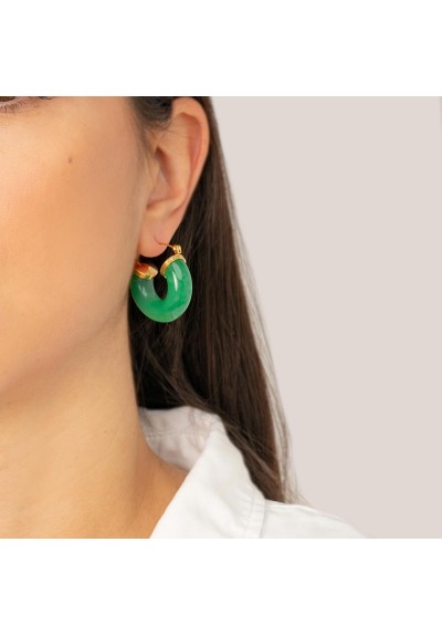Σκουλαρίκια E-2841-GREEN