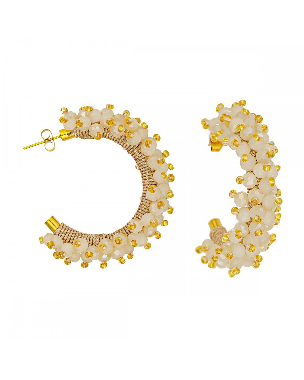 Σκουλαρίκια E-854A-WHITE