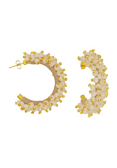 Σκουλαρίκια E-854A-WHITE