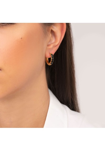 Σκουλαρίκια E-YH1454A-BLACK-G-69