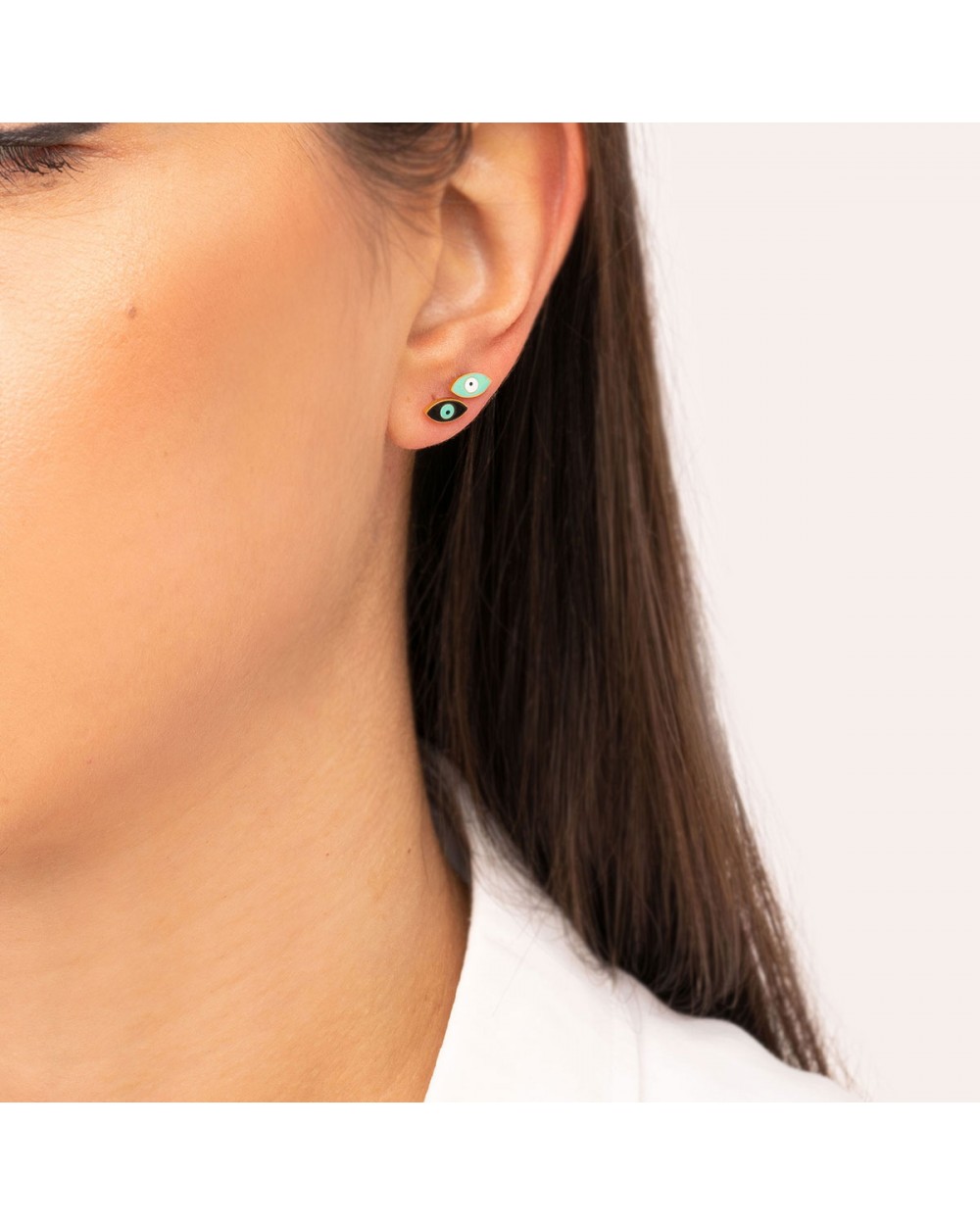 Σκουλαρίκια E003-BLACK