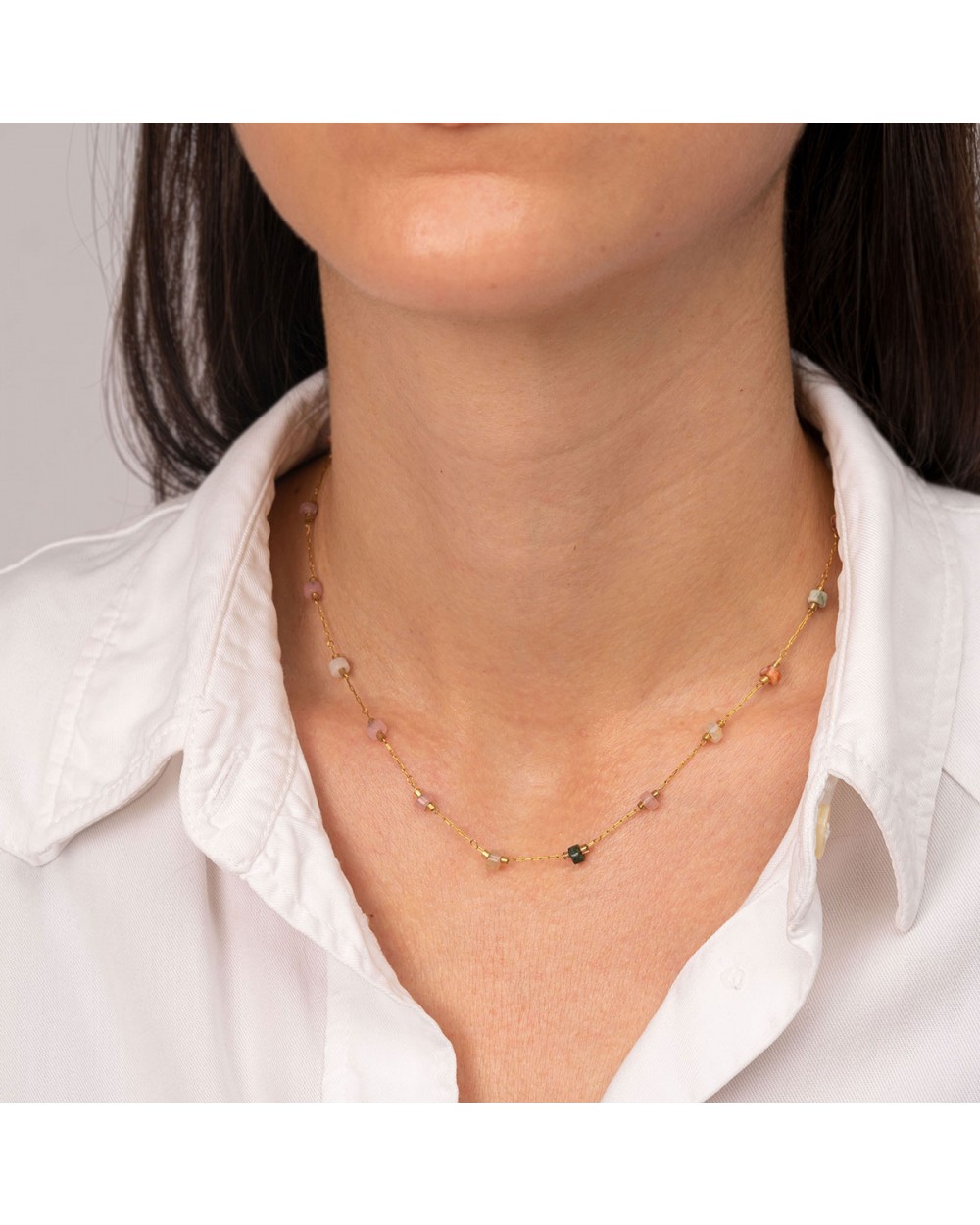 Κολιέ KE-1806-01-PASTEL