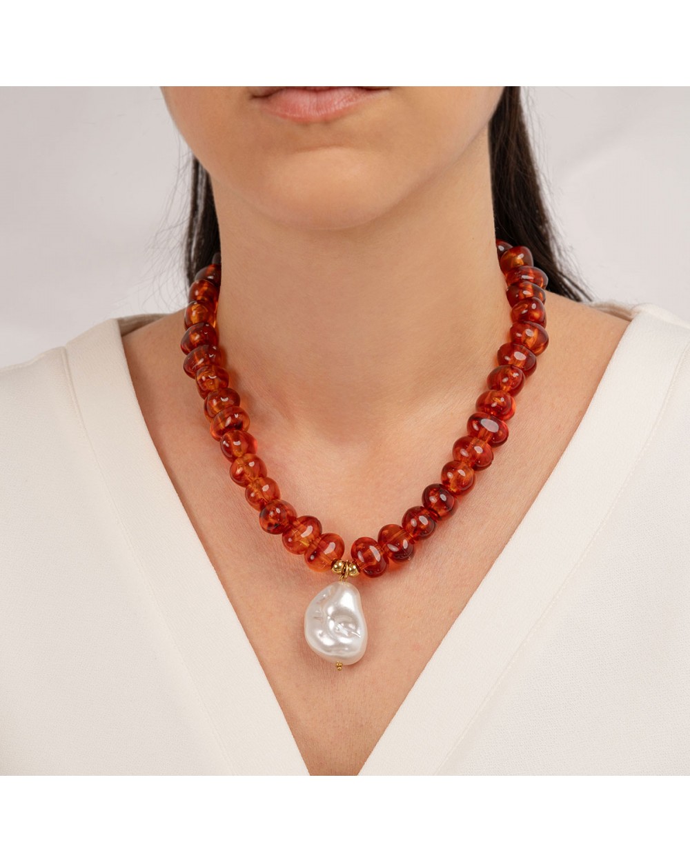 Κολιέ N-525-BROWN