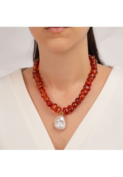 Κολιέ N-525-BROWN