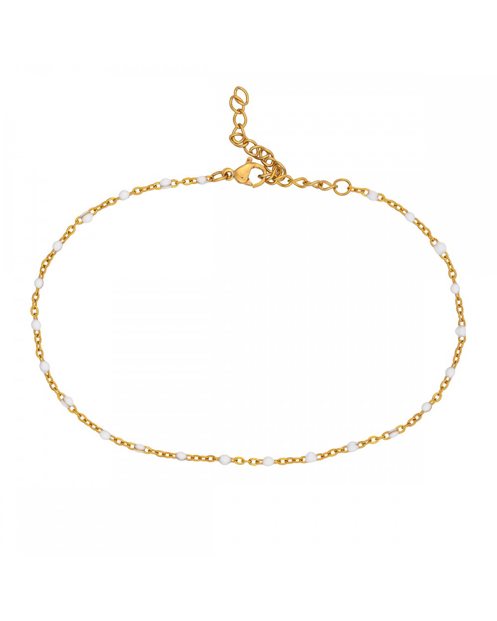 Βραχιόλια ποδιού PE-1808-01-WHITE