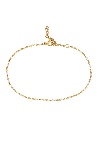 Βραχιόλια ποδιού PE-1808-01-WHITE