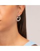 Σκουλαρίκια Excite Fashion Jewellery, κρίκοι με μαύρη πέτρα από ανοξείδωτο ατσάλι. E-69-69-S Κοσμήματα Σκουλαρίκια Excite Fashion Jewellery, κρίκοι με μαύρη πέτρα από ανοξείδωτο ατσάλι. E-69-69-S Κοσμήματα