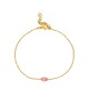 Βραχιόλι της Excite Fashion Jewellery, ματάκι με ροζ και λευκό σμάλτο από επιχρυσωμένο ανοξείδωτο ατσάλι. B001-PINK-4 Κοσμήματα Βραχιόλι της Excite Fashion Jewellery, ματάκι με ροζ και λευκό σμάλτο από επιχρυσωμένο ανοξείδωτο ατσάλι. B001-PINK-4 Κοσμήματα