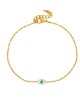 Βραχιόλι της Excite Fashion Jewellery, ματάκι με λευκό και τιρκουάζ σμάλτο από επιχρυσωμένο ανοξείδωτο ατσάλι. B001-WHITE-4 Κοσμήματα Βραχιόλι της Excite Fashion Jewellery, ματάκι με λευκό και τιρκουάζ σμάλτο από επιχρυσωμένο ανοξείδωτο ατσάλι. B001-WHITE-4 Κοσμήματα