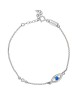 Βραχιόλι Excite Fashion Jewellery οβάλ ματάκι με λευκά και μπλέ ζιργκόν απο επιπλατινωμένο ασήμι 925.B-11-7-S-59 Κοσμήματα Βραχιόλι Excite Fashion Jewellery οβάλ ματάκι με λευκά και μπλέ ζιργκόν απο επιπλατινωμένο ασήμι 925.B-11-7-S-59 Κοσμήματα