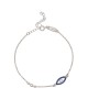 Βραχιόλι Excite Fashion Jewellery οβάλ ματάκι με μπλέ και λευκό ζιργκόν απο επιπλατινωμένο ασήμι 925.B-11-8-G-55 Κοσμήματα Βραχιόλι Excite Fashion Jewellery οβάλ ματάκι με μπλέ και λευκό ζιργκόν απο επιπλατινωμένο ασήμι 925.B-11-8-G-55 Κοσμήματα