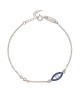 Βραχιόλι Excite Fashion Jewellery οβάλ ματάκι με μπλέ και λευκό ζιργκόν απο επιπλατινωμένο ασήμι 925.B-11-8-G-55 Κοσμήματα Βραχιόλι Excite Fashion Jewellery οβάλ ματάκι με μπλέ και λευκό ζιργκόν απο επιπλατινωμένο ασήμι 925.B-11-8-G-55 Κοσμήματα