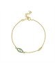 Βραχιόλι ματάκι Excite Fashion Jewellery με τιρκουάζ και λευκά ζιργκόν απο επιχρυσωμένο ασήμι 925. B-11-9-G-59 Κοσμήματα Βραχιόλι ματάκι Excite Fashion Jewellery με τιρκουάζ και λευκά ζιργκόν απο επιχρυσωμένο ασήμι 925. B-11-9-G-59 Κοσμήματα