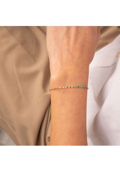 Βραχιόλι λεπτό  Boho της Excite Fashion Jewellery, με χάντρες σε παστέλ απόχρωση. B-110500-4 Βραχιόλι λεπτό  Boho της Excite Fashion Jewellery, με χάντρες σε παστέλ απόχρωση. B-110500-4