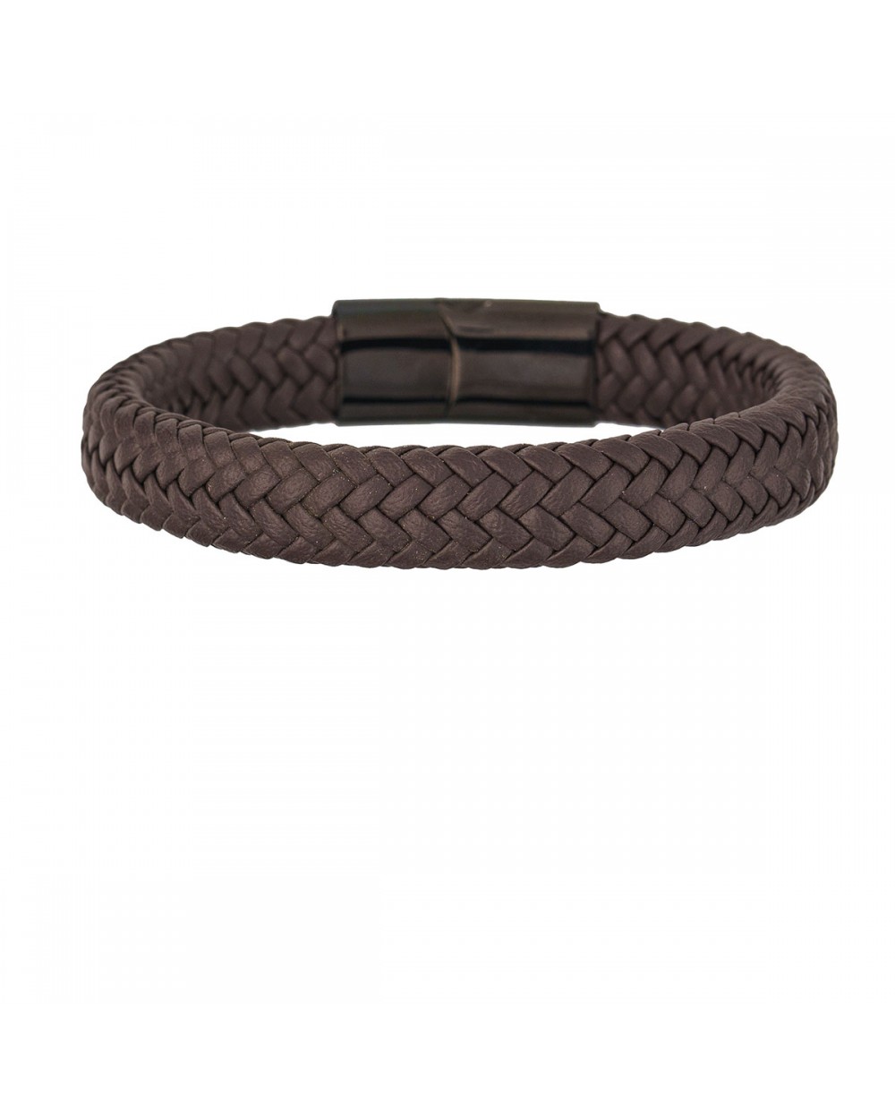 Ανδρικό πλεχτό δερμάτινο βραχιόλι  της Excite Fashion Jewellery. B-117-B Κοσμήματα